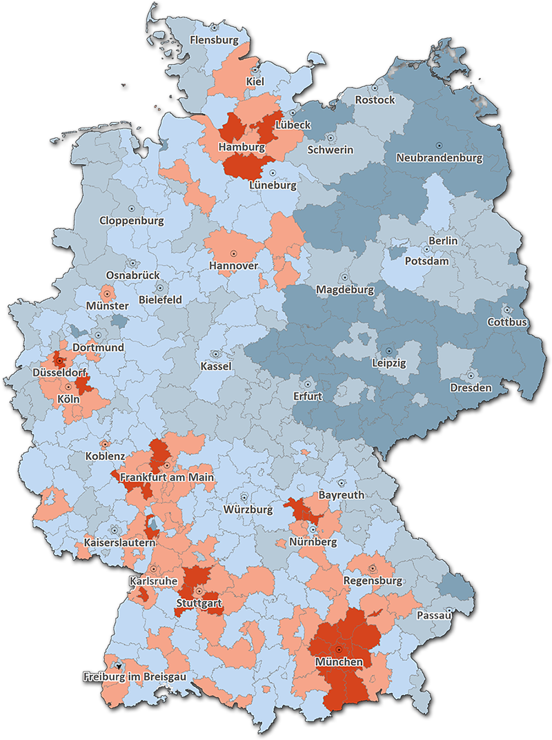 Kaufkraftkarte Test - Acxiom Firmenadressen